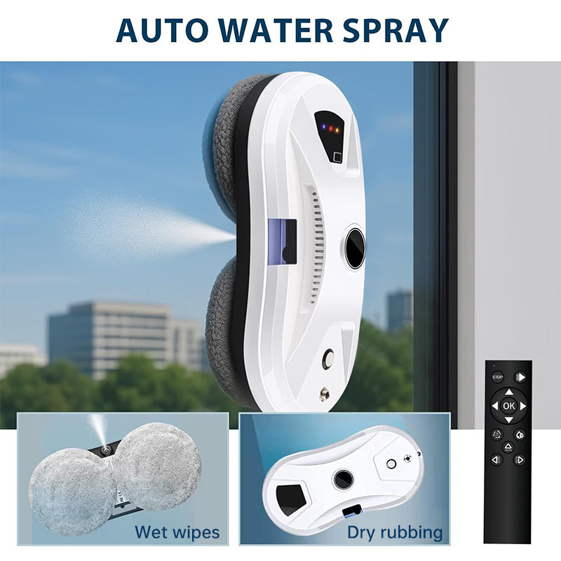5600Pa Smart Window Cleaning Robot, Ultra-Thin Auto Glass Cleaner with Remote for Home & Office