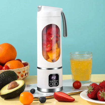 Portable Blender Bottle Electric 6 Blades Multifunction Juice Blender Fresh Juice Smoothie Blender Ice CrushCup Food Processor