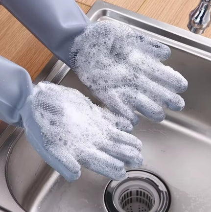 Pet Grooming Cleaning Gloves Dog Cat Bathing Shampoo Glove Scrubber Magic Dishwashing Cleanner Sponge Silicon Hair Removal Glove