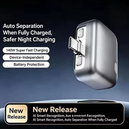 Intelligence PD 140W Full Charge Auto-Disconnect Charging Adapter Fast Charge Safety Separator Automatically for Type-C Devices