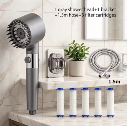 New Ion Drop Shower Head, Portable Filter Shower, Turbo Pressure, Multi Spray Modes, On/Off Switch & Built-in Filter