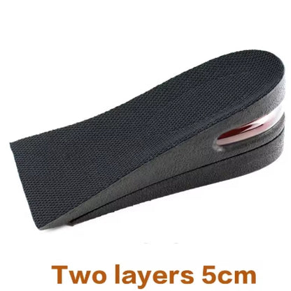 Increase 5cm New Height Increase Insole Adjustable 2-Layer Air Cushion Invisible Pads Soles Insoles Inserts For Shoes Men/Women